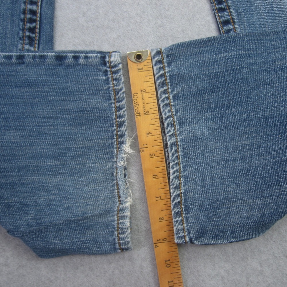 Wrangler 20X Jeans mens 38x36 Blue Straight Leg Medium Wash Western‎ Distressed - Picture 12 of 14